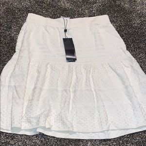 White lace skirt